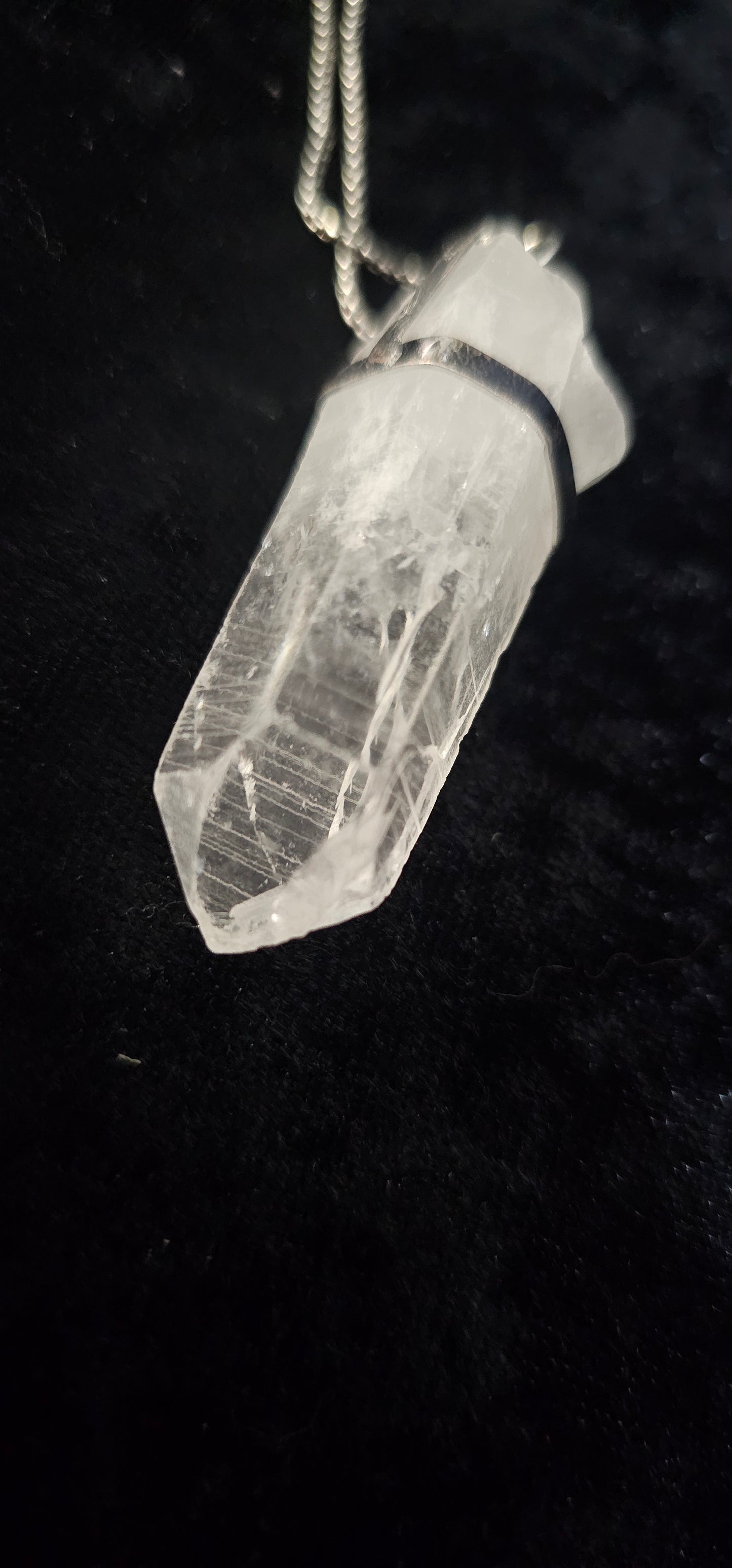 Clear Quartz Crystal Point Necklace