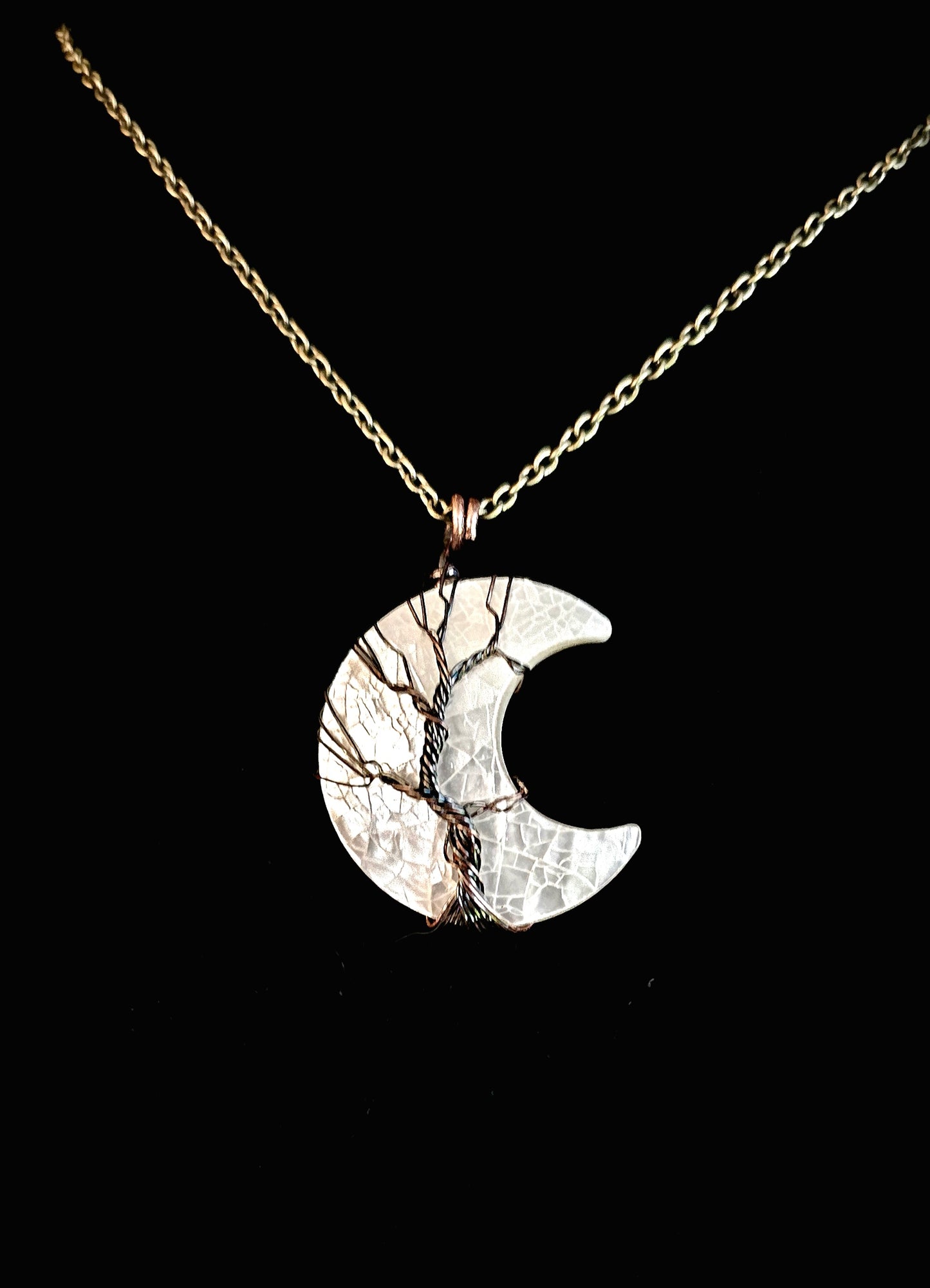 Tree of Life Moon Necklace