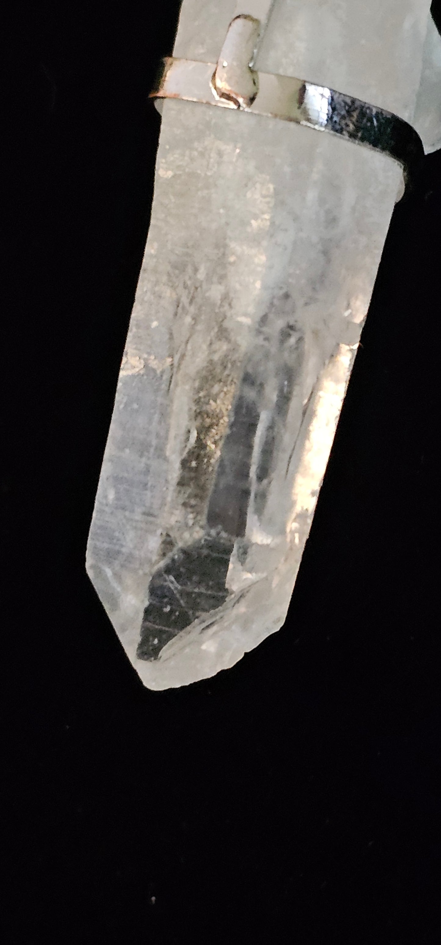 Clear Quartz Crystal Point Necklace