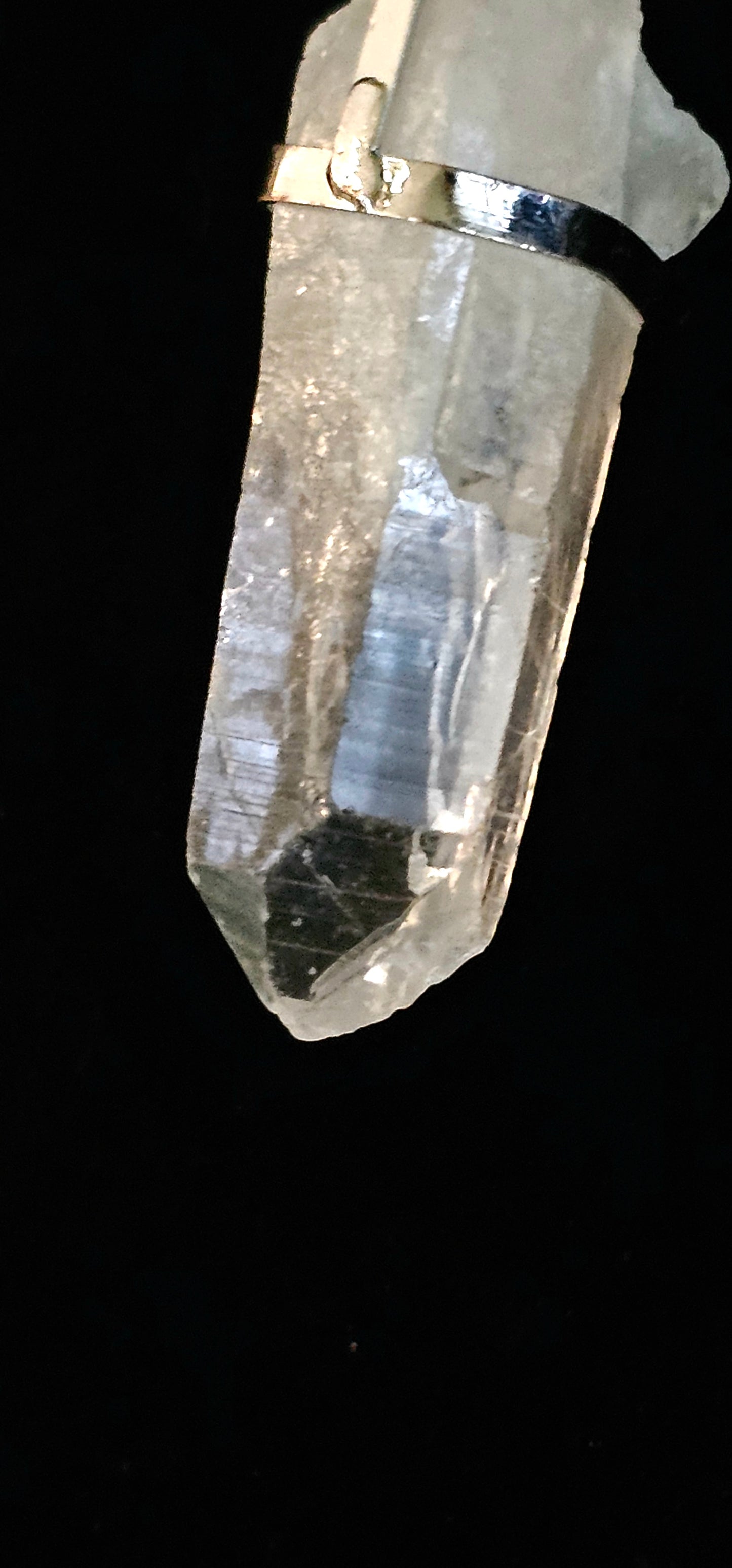 Clear Quartz Crystal Point Necklace