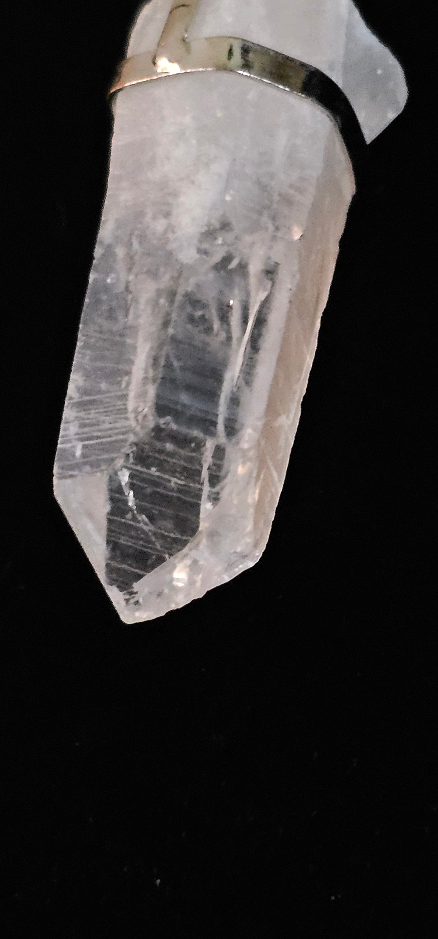 Clear Quartz Crystal Point Necklace