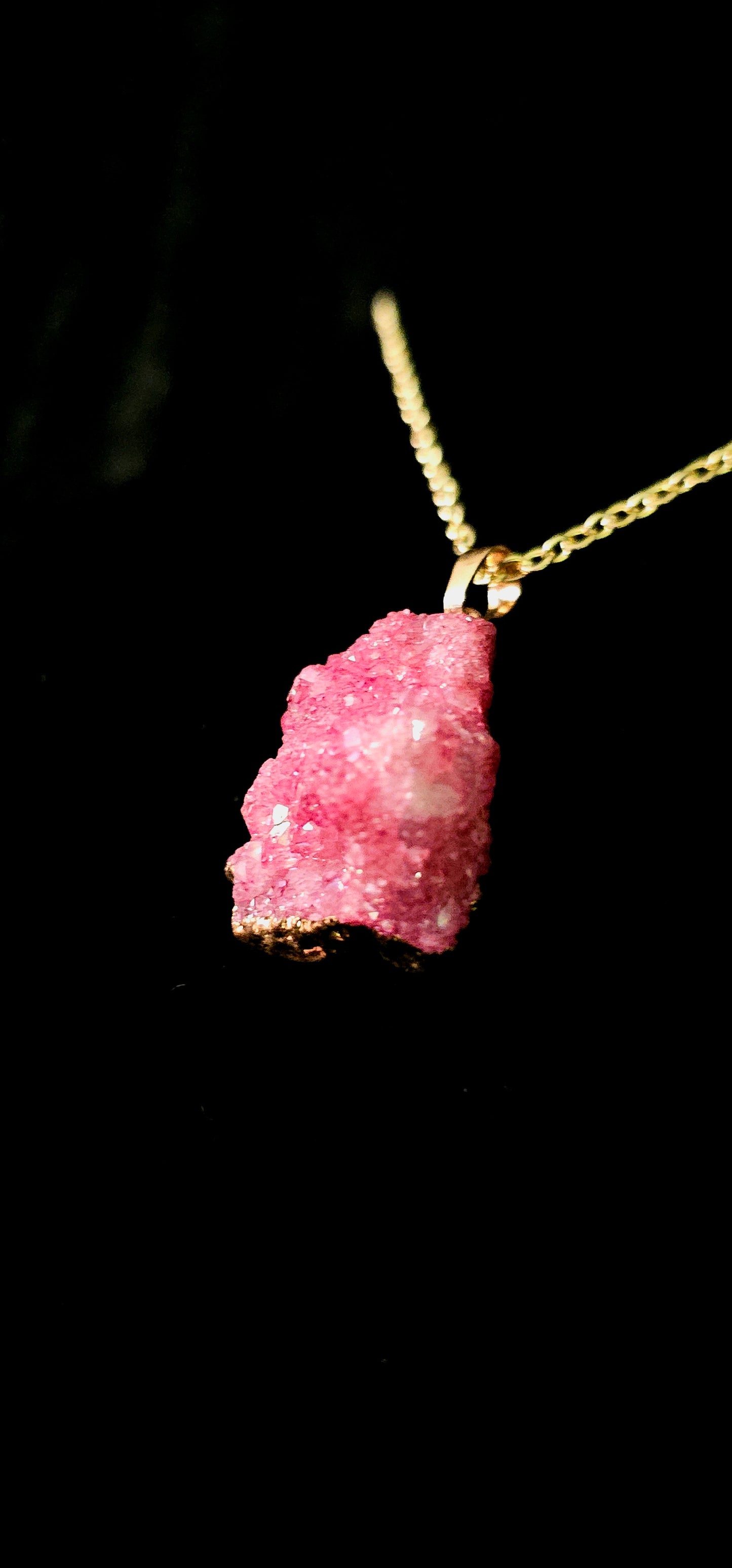 Pink Sugar Druzy Stone Necklace