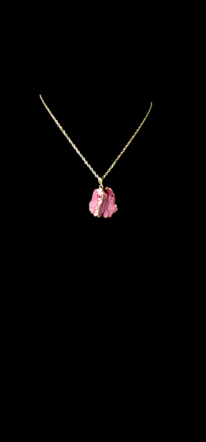 Pink Sugar Druzy Stone Necklace